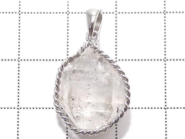 【動画】【1点もの】NY産ハーキマーダイヤモンド ペンダントトップ SILVER925製 NO.55 サムネイル2
