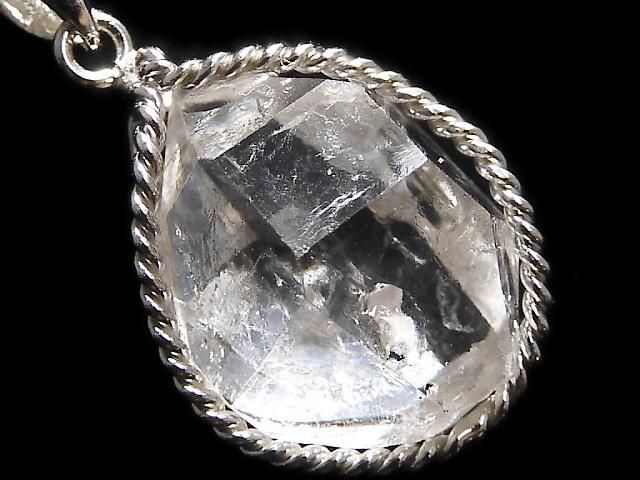【動画】【1点もの】NY産ハーキマーダイヤモンド ペンダントトップ SILVER925製 NO.57の画像