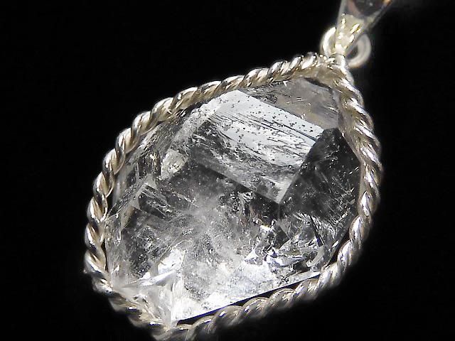 【動画】【1点もの】NY産ハーキマーダイヤモンド ペンダントトップ SILVER925製 NO.59の画像