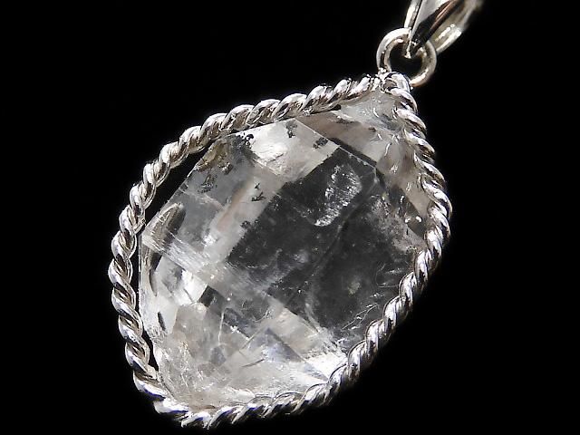 【動画】【1点もの】NY産ハーキマーダイヤモンド ペンダントトップ SILVER925製 NO.60の画像