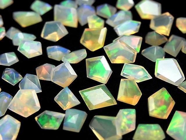【動画】宝石質エチオピア産オパールAAA- ルース ファンシーシェイプファセットカット 10粒の画像