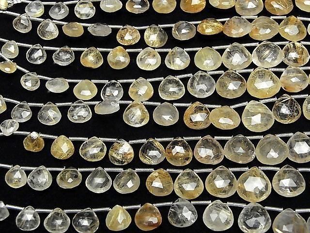 【動画】ルチルクォーツAA+ マロン ブリオレットカット 半連/1連(16粒) サムネイル4