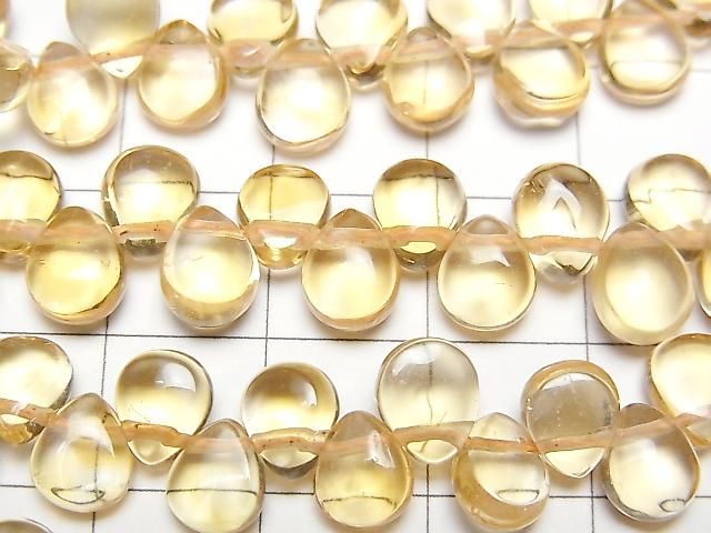 【動画】宝石質シトリンAAA- ペアシェイプ 【M~Lサイズ】 1連(約38cm) サムネイル2