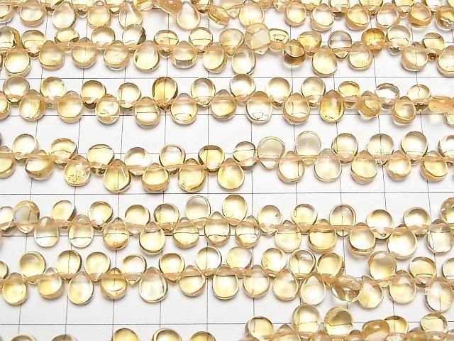 【動画】宝石質シトリンAAA- ペアシェイプ 【M~Lサイズ】 1連(約38cm) サムネイル3