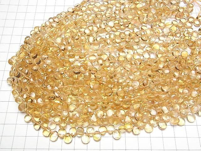 【動画】宝石質シトリンAAA- ペアシェイプ 【Lサイズ】 1連(約38cm) サムネイル4