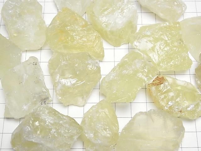 レモンクォーツ 穴なしラフロック 300グラム サムネイル4