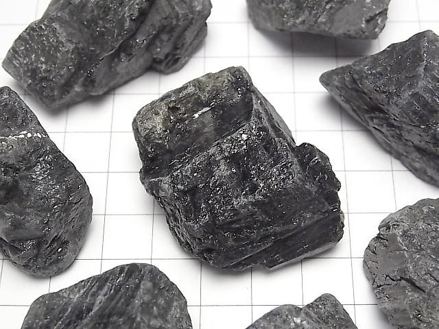 ブラックトルマリン 穴なしラフロック 300グラム サムネイル2