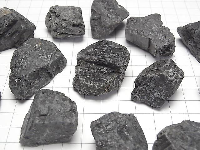ブラックトルマリン 穴なしラフロック 300グラム サムネイル3