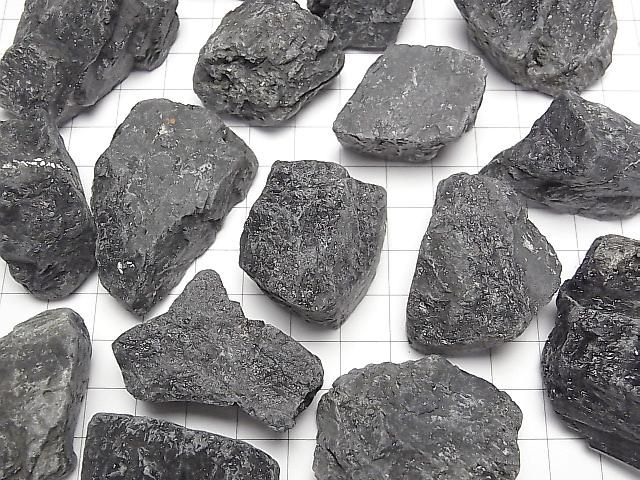ブラックトルマリン 穴なしラフロック 300グラム サムネイル4