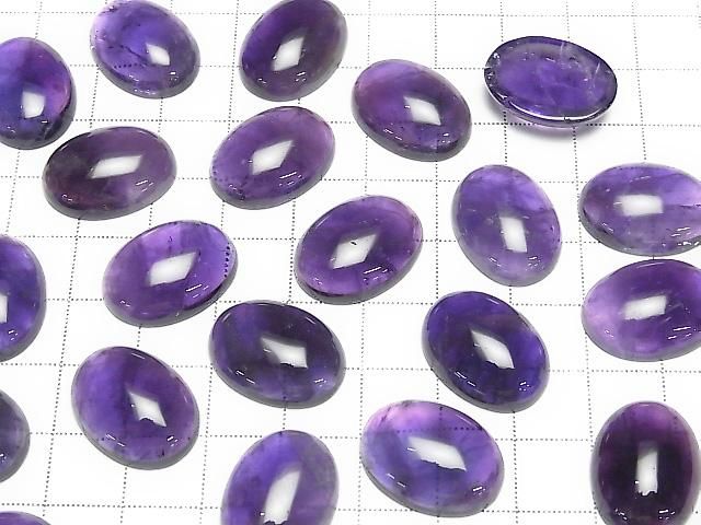 【動画】ザンビア産アメジストAA+ オーバル カボション20×15mm 2個 サムネイル3