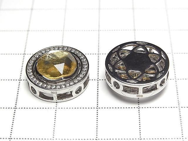 【動画】メテオライト(ムオニナルスタ隕石) 枠留めラウンド スルータイプ イエローゴールド SILVER925製 サムネイル2