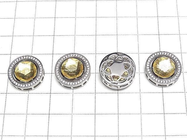 【動画】メテオライト(ムオニナルスタ隕石) 枠留めラウンド スルータイプ イエローゴールド SILVER925製 サムネイル4