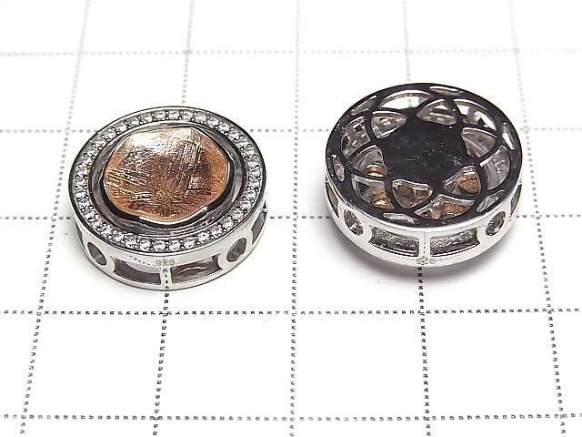 【動画】メテオライト(ムオニナルスタ隕石) 枠留めラウンド スルータイプ ピンクゴールド SILVER925製 サムネイル2