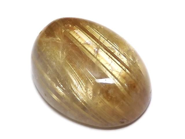 【動画】【1点もの】宝石質ルチルクォーツAAA カボション 1個 NO.135の画像