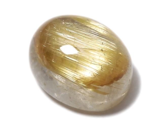 【動画】【1点もの】宝石質ルチルクォーツAAA カボション 1個 NO.136の画像