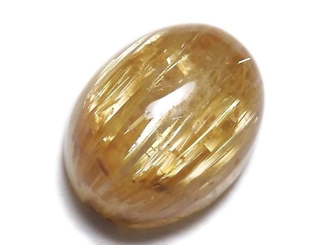 【動画】【1点もの】宝石質ルチルクォーツAAA カボション 1個 NO.137の画像