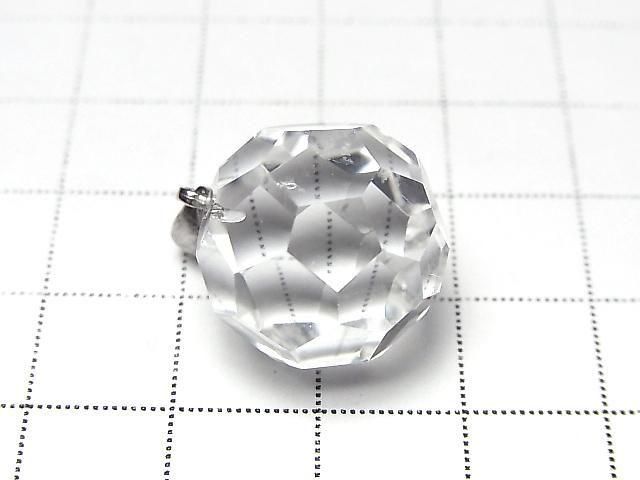 クリスタルAAA- 「バッキーボール」ラウンドカット18mm ペンダントトップ SV925製 1個 サムネイル2