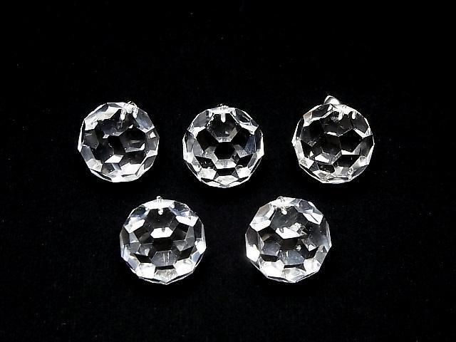 クリスタルAAA- 「バッキーボール」ラウンドカット18mm ペンダントトップ SV925製 1個 サムネイル4