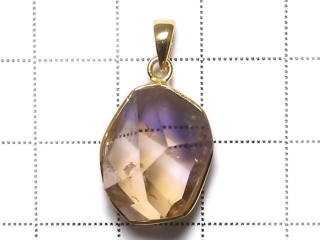 【動画】【1点もの】宝石質アメトリンAAA- カット入りペンダントトップ 18KGP製 NO.2 サムネイル2