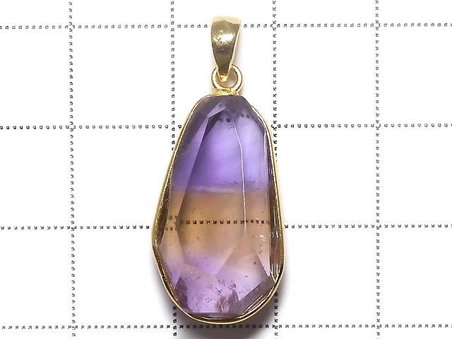 【動画】【1点もの】宝石質アメトリンAAA- カット入りペンダントトップ 18KGP製 NO.5 サムネイル2