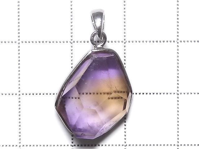 【動画】【1点もの】宝石質アメトリンAAA- カット入りペンダントトップ SILVER925製 NO.12 サムネイル2
