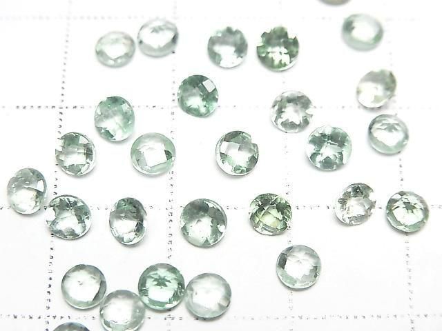 【動画】宝石質ブルーグリーンアパタイトAAA ルース ラウンド チェッカーカット4×4mm 4粒 サムネイル2