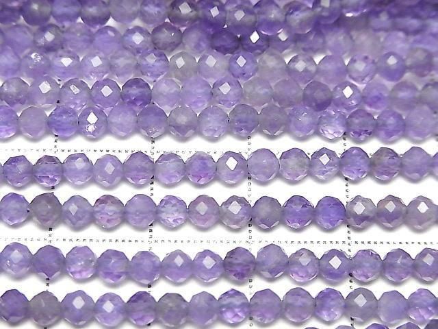 【素晴らしい輝き】アメジストAA+ ラウンドカット3mm 1連(約36cm) サムネイル2