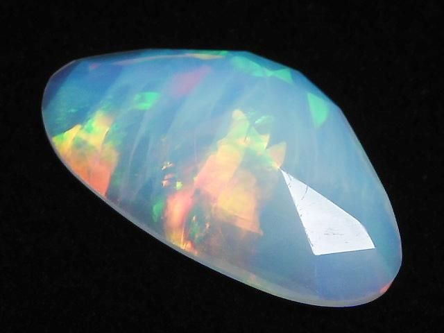 【動画】【1点もの】宝石質エチオピア産オパールAAA ルース ローズカット 1個 NO.45の画像