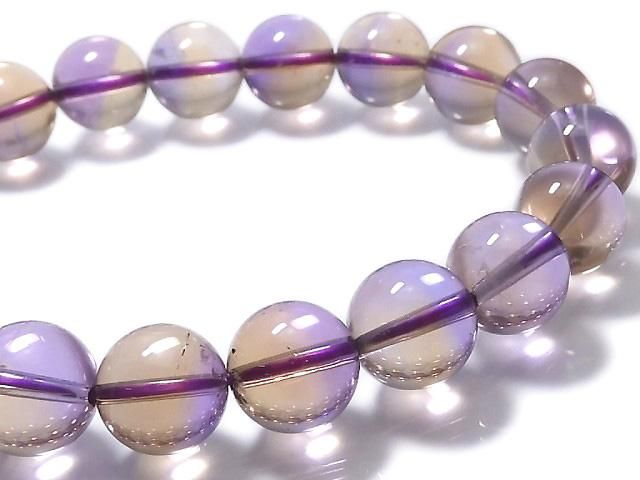 【動画】【1点もの】宝石質アメトリンAAA ラウンド10mm 1連(ブレス) NO.5の画像