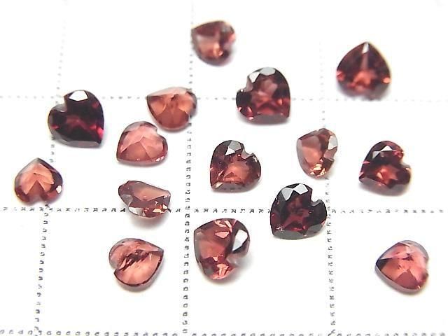 【動画】宝石質モザンビーク産ガーネットAAA ルース ハートシェイプカット4×4mm 10粒 サムネイル2