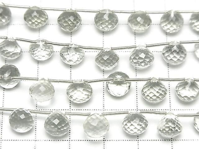 【動画】宝石質グリーンアメジストAAA オニオン ブリオレットカット 1連(8粒) サムネイル3