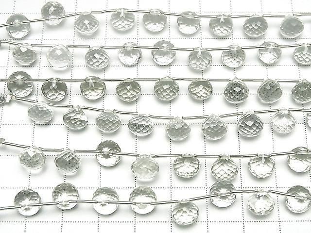 【動画】宝石質グリーンアメジストAAA オニオン ブリオレットカット 1連(8粒) サムネイル4
