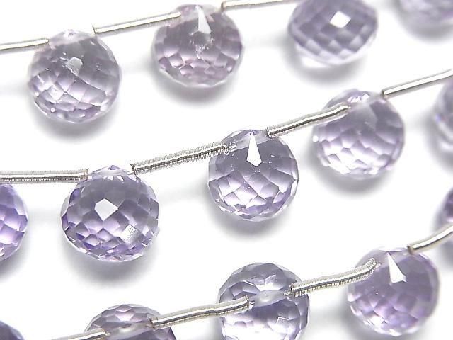 【動画】宝石質アメジストAAA オニオン ブリオレットカット 1連(8粒)の画像