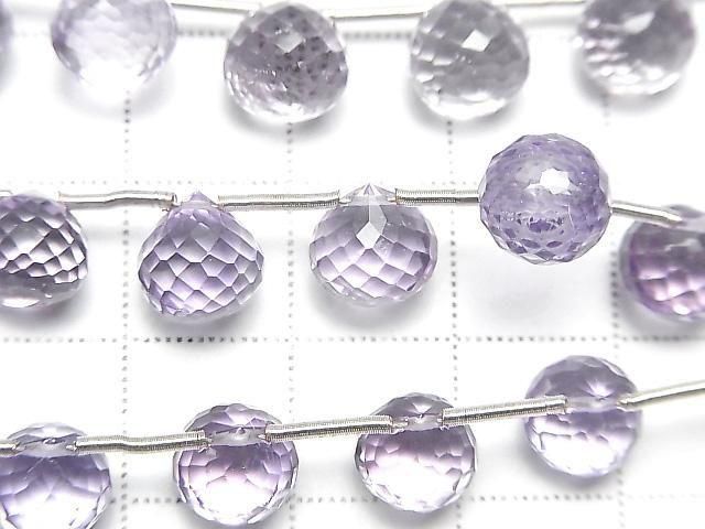 【動画】宝石質アメジストAAA オニオン ブリオレットカット 1連(8粒) サムネイル2