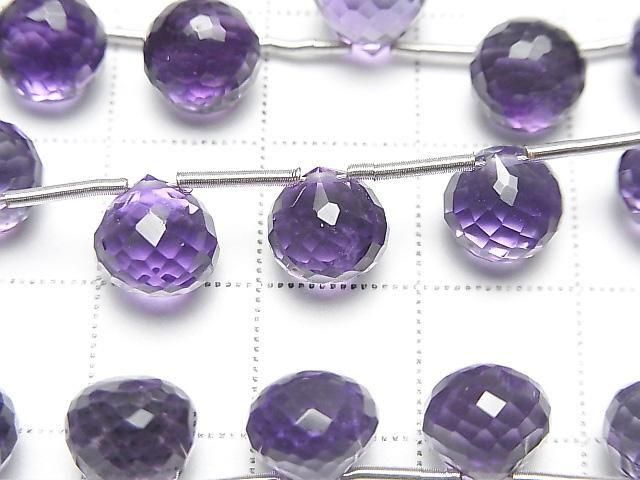 【動画】宝石質アメジストAAA オニオン ブリオレットカット 1連(8粒) サムネイル2