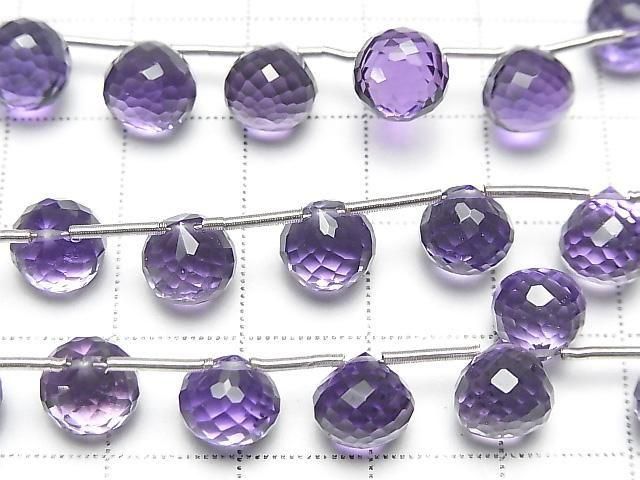 【動画】宝石質アメジストAAA オニオン ブリオレットカット 1連(8粒) サムネイル3