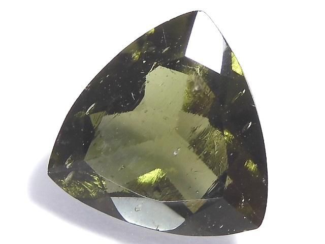 【動画】【1点もの】宝石質モルダバイトAAA ファセットカット ルース 1粒 NO.155の画像