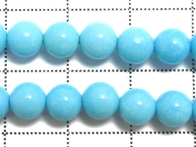 【動画】【1点もの】アリゾナ産スリーピングビューティーターコイズAAAA ラウンド6mm 1連(約39cm) NO.1 サムネイル2