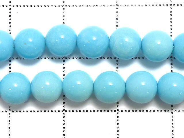 【動画】【1点もの】アリゾナ産スリーピングビューティーターコイズAAAA ラウンド6mm 1連(約39cm) NO.2 サムネイル2