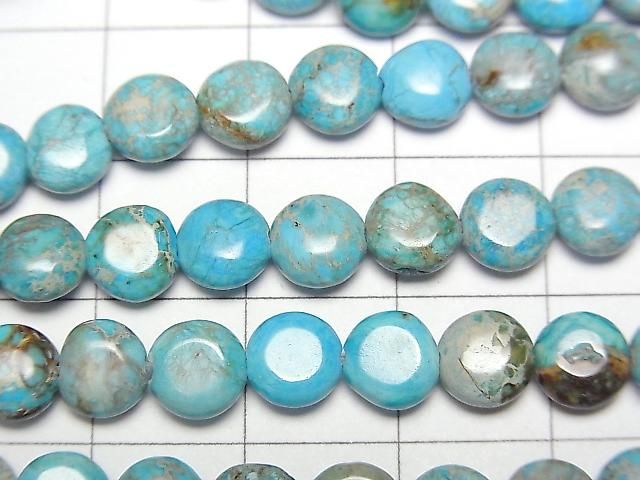 【動画】ライトブルーカラーカオリン コイン6.5×6.5mm 1連(約38cm) サムネイル2