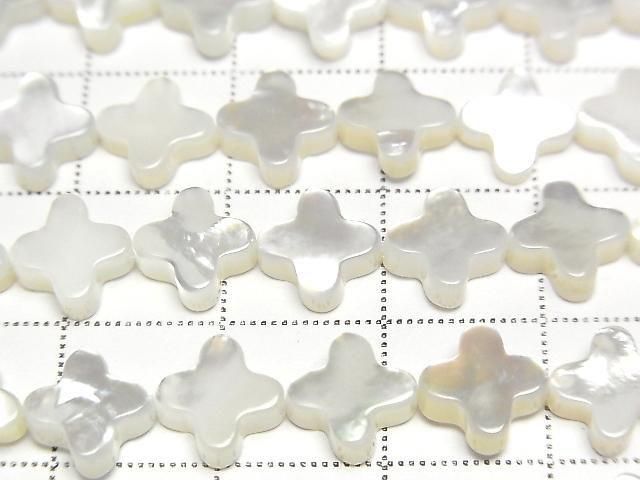 【動画】高品質ホワイトシェル(白蝶貝)AAA クロス8×8mm 1/4連~1連(約38cm) サムネイル2
