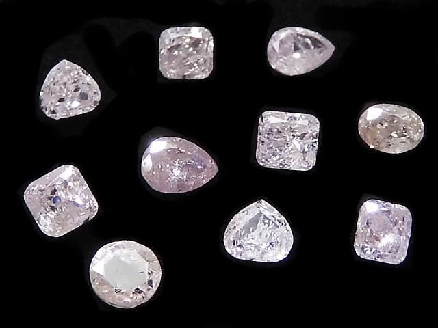 【動画】【1点もの】ピンクダイヤモンド ルース ファセットカット10粒セット NO.10の画像