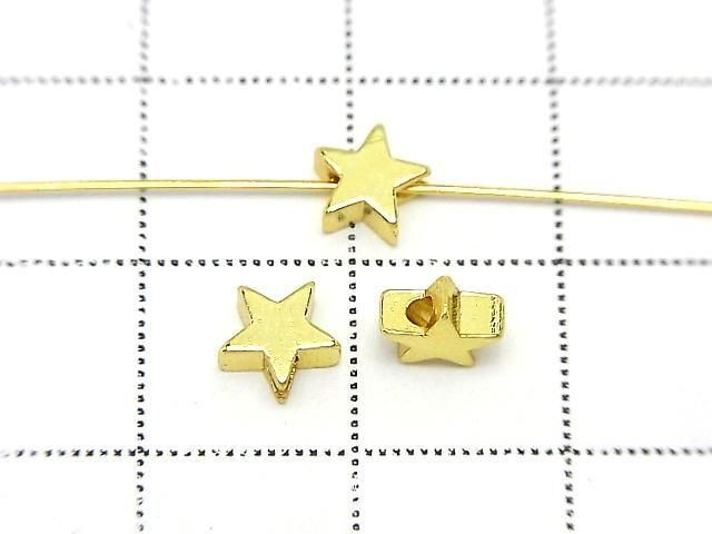 メタルパーツ スターモチーフ5.5×5.5mm 貫通穴 10個 サムネイル2