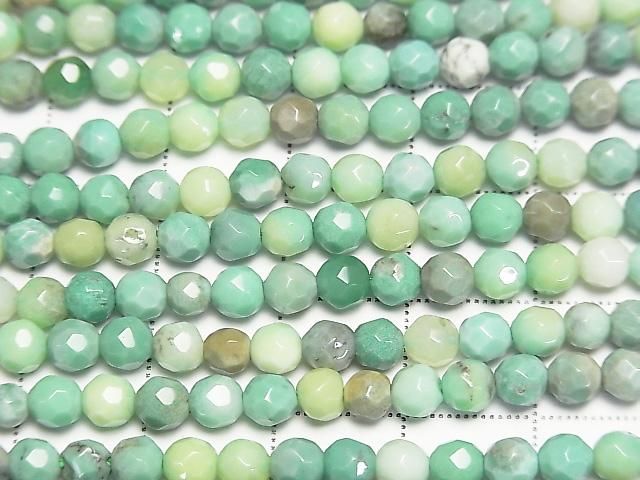 【動画】【素晴らしい輝き】天然色グリーンカルセドニー ラウンドカット4mm 1連(約38cm) サムネイル2