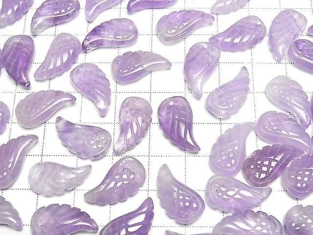 【動画】ラベンダーアメジストAA++ 天使の羽根 18×10mm 3粒 サムネイル3