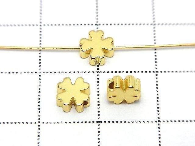 メタルパーツ クローバーモチーフ6×6mm 貫通穴 10個 サムネイル2