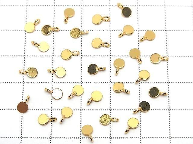 メタルパーツ コイン型チャーム7×4mm ゴールドカラー 5個 サムネイル4