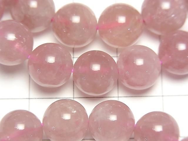 【動画】マダガスカル産ディープローズクォーツAA++ ラウンド10mm 1連(ブレス) サムネイル2