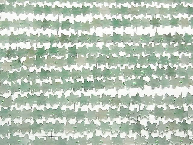 【動画】グリーンアベンチュリン スター(星)6×6mm 1連(約35cm) サムネイル3