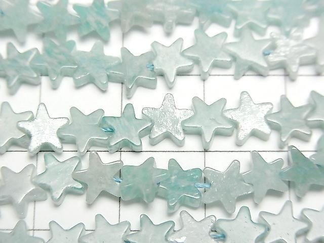 【動画】モザンビーク産アマゾナイトAA スター(星)6×6mm 1連(約36cm) サムネイル2